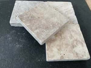 Travertin/Placi Travertin/Pavaj Travertin Cream Silver 15,2x15,2x3 cm — miniatura 9