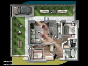 ESQ Village 3, Apartament 3 camere TIP 6, parter + curte+ loc parcare