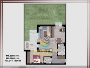 Pallady 2 camere 62 mp + terasa 12 mp + curte 55 mp — miniatura 4