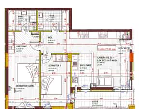 Apartament 3 camere, 2 bai, 2 logii 14 mp , lift in Floresti — miniatura 3