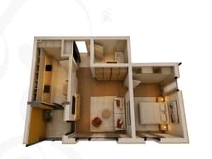 Apartament 2 camere cu balcon. Vânzare directă de la dezvoltator.
