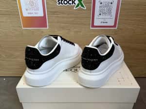 Alexander McQueen Oversized Sneaker – White/ Black Crystals Poze Reale