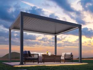 Pergola Bioclimatica Pavilion 3x3x2.4 m Premium Aluminiu Electrostatic — miniatura 5