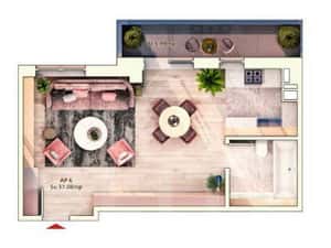 Apartament 1 camera, 37 mp, balcon, parcare subterana — miniatura 2