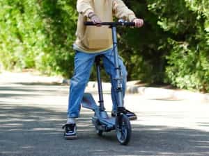 Trotineta Kinderauto Pegasus, cu pedale si scaun,  pliabila GREY — miniatura 3