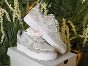 Nike Air Force 1 White Iced Out — miniatura 2