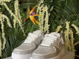 Nike Air Force 1 White Iced Out — miniatura 3