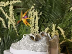 Nike Air Force 1 White Iced Out — miniatura 4