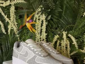 Nike Air Force 1 White Iced Out — miniatura 5