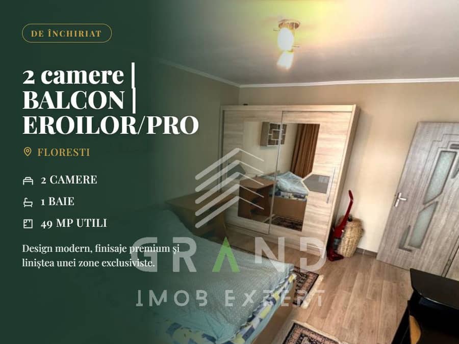 2 camere | BALCON | EROILOR/PROFI/FLORESTI — fotografie 1 din 6