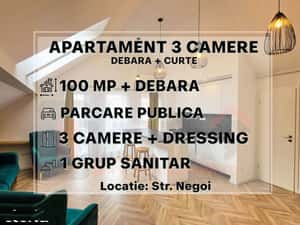 Ap. 3cam, Deosebit, nou, Negoi,  100mp, prima inchiriere, curte |VIDEO — miniatura 3