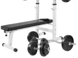 Pachet complet fitness , bancă de piept, set de bare + discuri 100kg