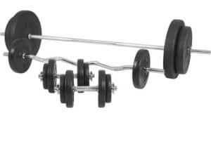 Pachet complet fitness , bancă de piept, set de bare + discuri 100kg — miniatura 5