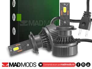 Set 2 Becuri Led H1 H3 H4 H7 H8 H9 H11 HB3 HB4 180W 6000k Canbus