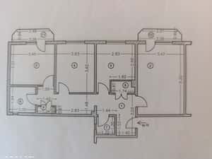 1979,3 camere, două băi, două balcoane zona euromaterna — miniatura 2