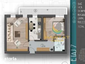 Apartament 2 camere – modern, spațios și gata de mutare — miniatura 5
