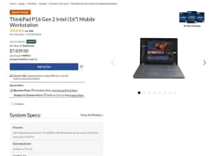 Lenovo P16 Gen2 OLED i9-13950HX 128GB Ram Nvidia RTX 5000 4TB 13.500$! — miniatura 3