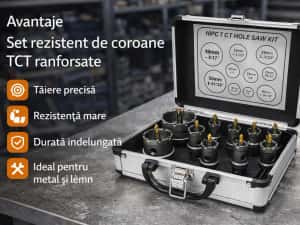 Set coroane de gaurit titan TCT – 10 PIESE PROFESIONALE! — miniatura 3