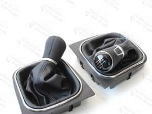 Schimbator viteze piele VW Golf 5, Golf 6, Jetta, Eos, Scirocco — miniatura 4