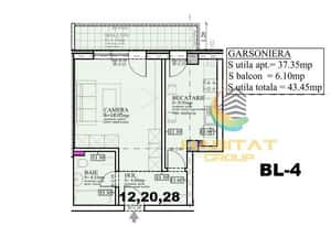 Pallady Garsoniera decomandata 44 mp in bloc tip Boutique — miniatura 4