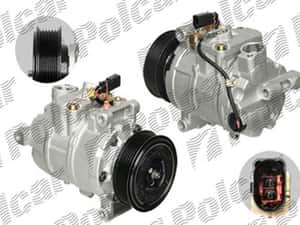 Compresor aer conditionat Audi A4, 2000-2007, A6, 2004-2012; Seat Exeo 2008-2013; rola curea 100 mm, 6 caneluri, de tip Denso: 6SEU14C, Polcar Polonia — miniatura 6