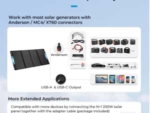 Panou fotovoltaic portabil de 200W Astrolux — miniatura 4