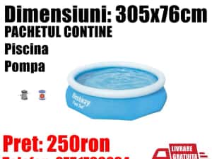 Piscina Bestway Copii Rotunda 305 x 76cm + Pompa LivratGRATUIT — miniatura 8