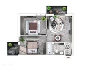 Apartament 3 camere , ESTIMO Apahida — miniatura 2