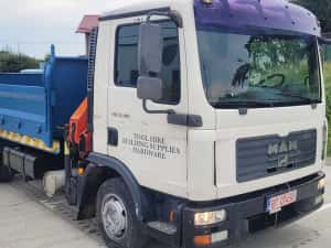 MAN TGL basculabil cu macara
