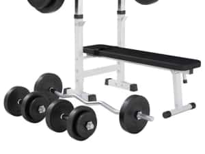 *Banca Reglabila pentru Piept, Suport + SET GREUTĂȚI 100 KG 30/31 MM — miniatura 7