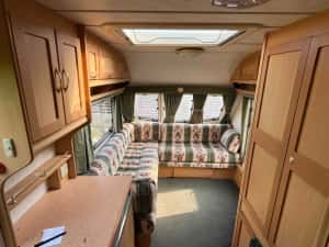 Super rulota Elddis Salvington 2001 off camping boiler gaz, acumulator, 1150kg mma neinmatriculata — miniatura 3