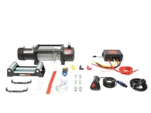 Troliu electric cu telecomanda 12V, 6.5c, (13500lbs) cablu otel 9x24m — miniatura 1