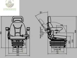 Scaun material textil cu suspensie hidraulica — miniatura 8