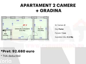 Ap. 2 cam. | NOU | Gradina | Rezidential sau Office | City Mall |VIDEO — miniatura 4