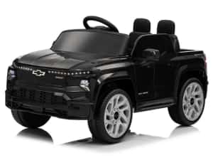 Masinuta electricaChevrolet Silverado negru,CADOU:Nr auto personalizat — miniatura 5
