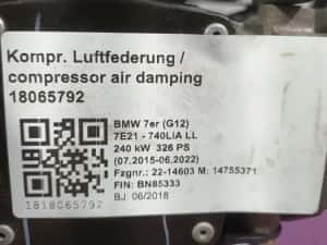 Compresor sistemul pneumatice bmw g12 — miniatura 4