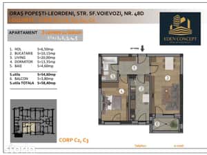Garsoniera decomandata 40 mp |Sf Voievozi-Popești Leordeni — miniatura 6