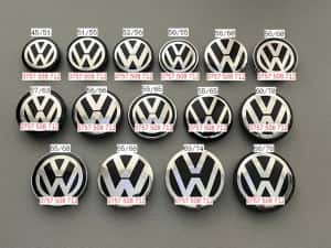 Capace jante aliaj Volkswagen VW Passat Golf Arteon Taigo embleme ROTI — miniatura 3
