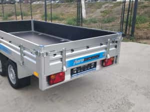 Remorca Noua Premium 750 kg 2 Axe Faro Magicus 300x150x35cm Tip Platfo — miniatura 2