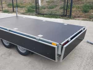 Remorca Noua Premium 750 kg 2 Axe Faro Magicus 300x150x35cm Tip Platfo — miniatura 5