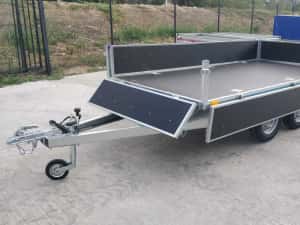 Remorca Noua Premium 750 kg 2 Axe Faro Magicus 300x150x35cm Tip Platfo — miniatura 10