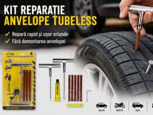Kit Reparație Anvelope Tubeless 9 Piese pentru Auto Moto SUV — miniatura 5