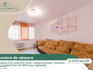 Garsoniera CF2, zona UTA, Arad – Ideala Investitie / Studenti, Mutar