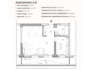 Studio, 57.38 mp intr-un ansamblu cu 0% Comision la Achizitie — miniatura 3