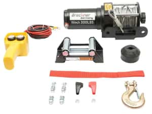 Troliu electric 12V 3000lbs cablu 9.2m,telecomanda cu fir ,nou — miniatura 3