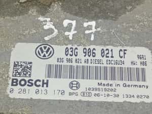 Calculator motor ECU 03G906021 Volkswagen Eos 1 (2006 - 2010) 2.0 tdi BMM — miniatura 3