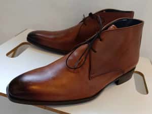 Ghete lace up 45 46 lucrate manual Ortiz & Reed NOI piele naturala — miniatura 2