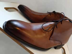 Ghete lace up 45 46 lucrate manual Ortiz & Reed NOI piele naturala — miniatura 3