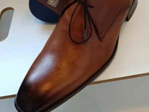 Ghete lace up 45 46 lucrate manual Ortiz & Reed NOI piele naturala — miniatura 4