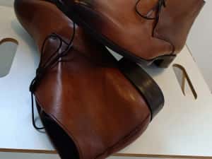 Ghete lace up 45 46 lucrate manual Ortiz & Reed NOI piele naturala — miniatura 5